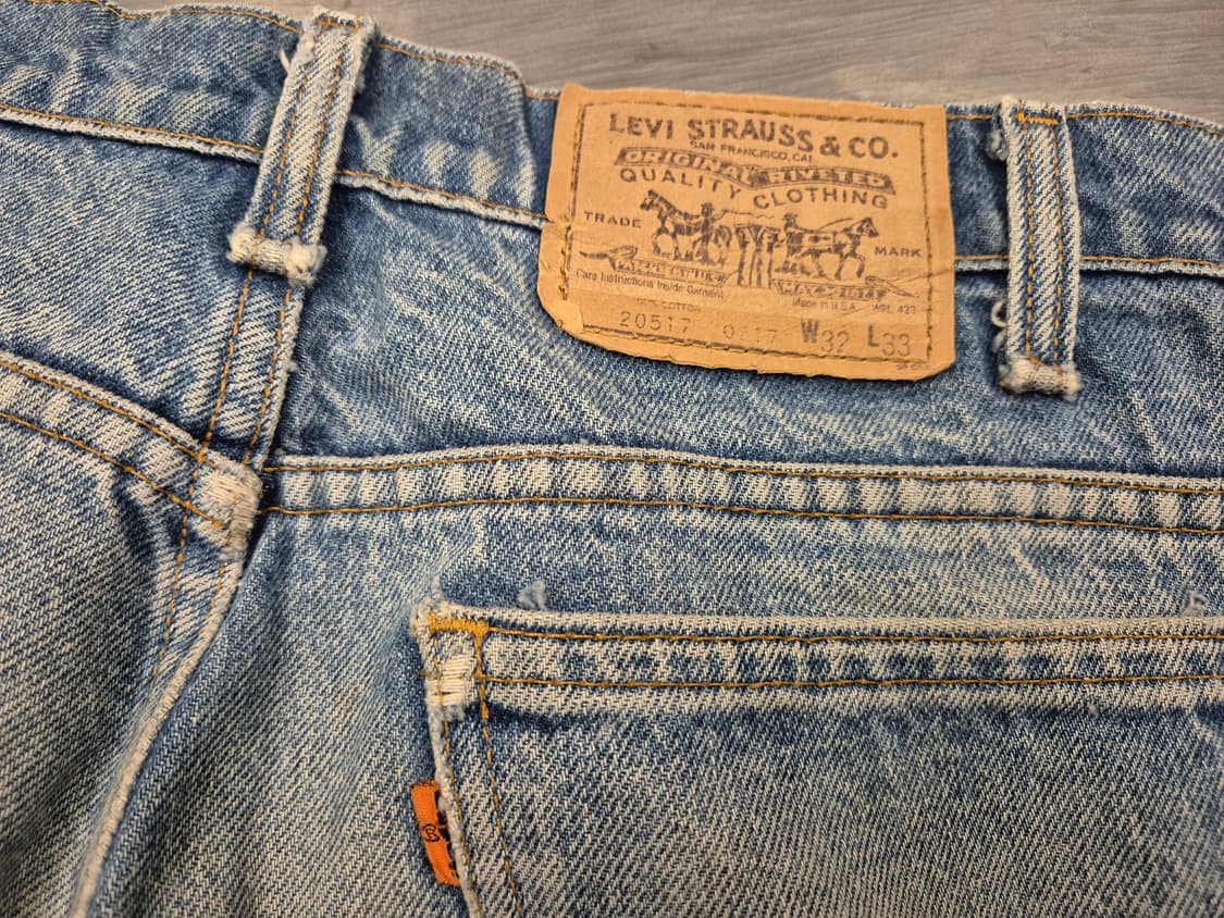 80s 리바이스 517 오렌지탭 데님 팬츠 상품이미지6