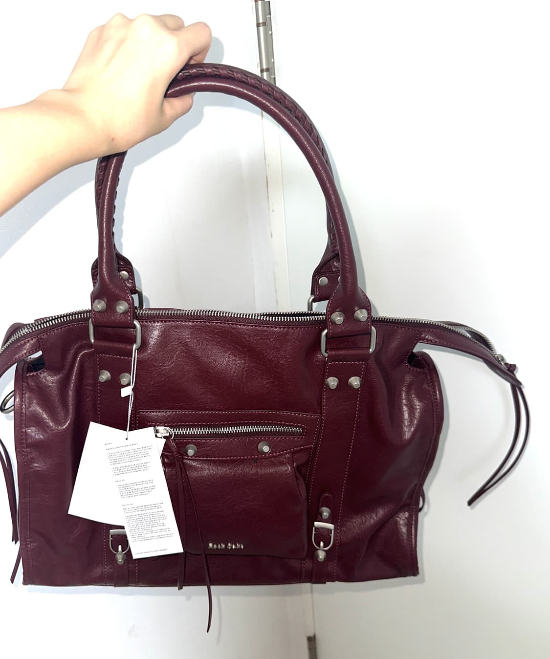 Rockcake Big Diaz Bag - Burgundy 상품이미지4