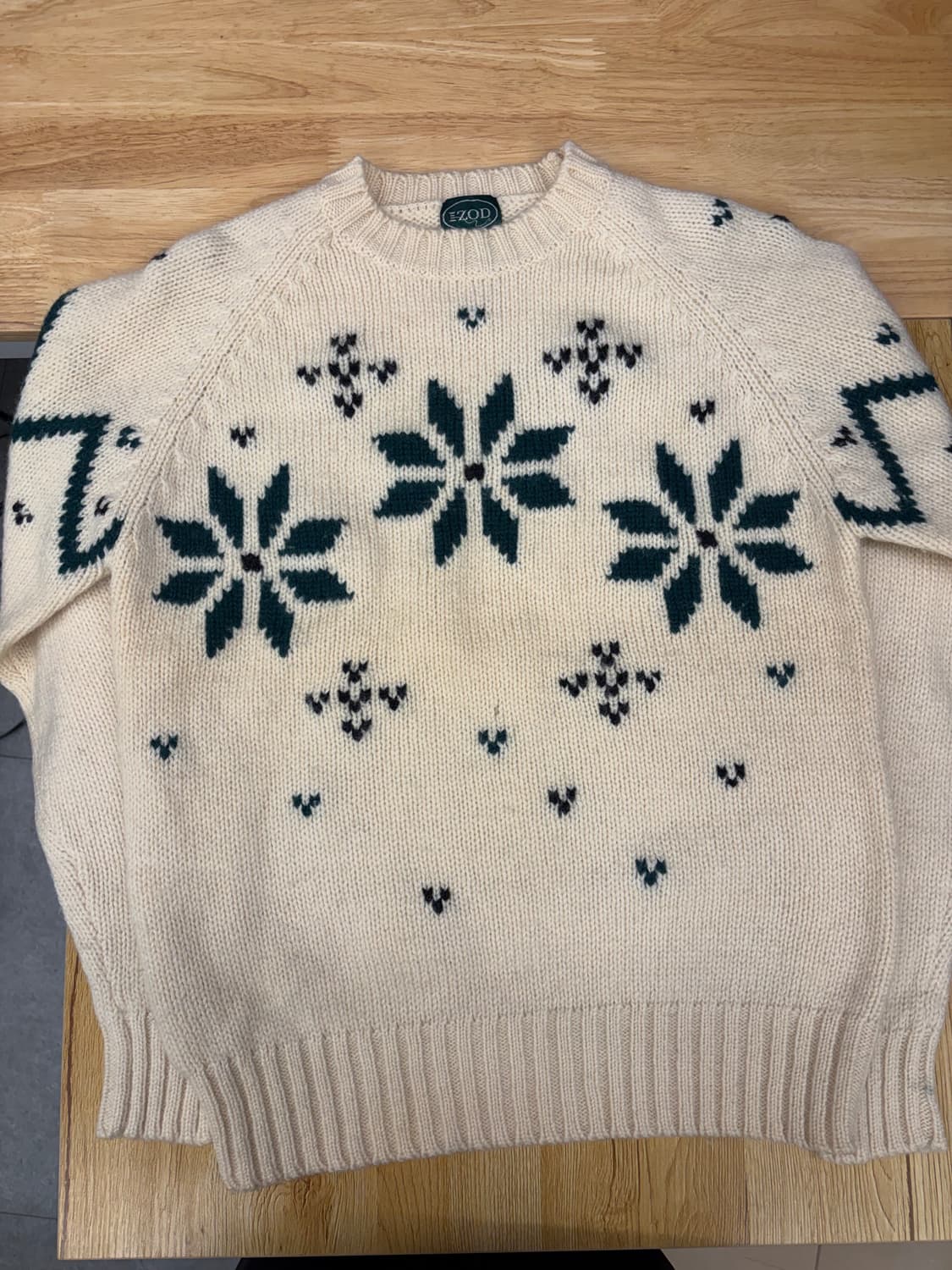 [M] IZOD 아이보리 노르딕 울100 니트 상품이미지2