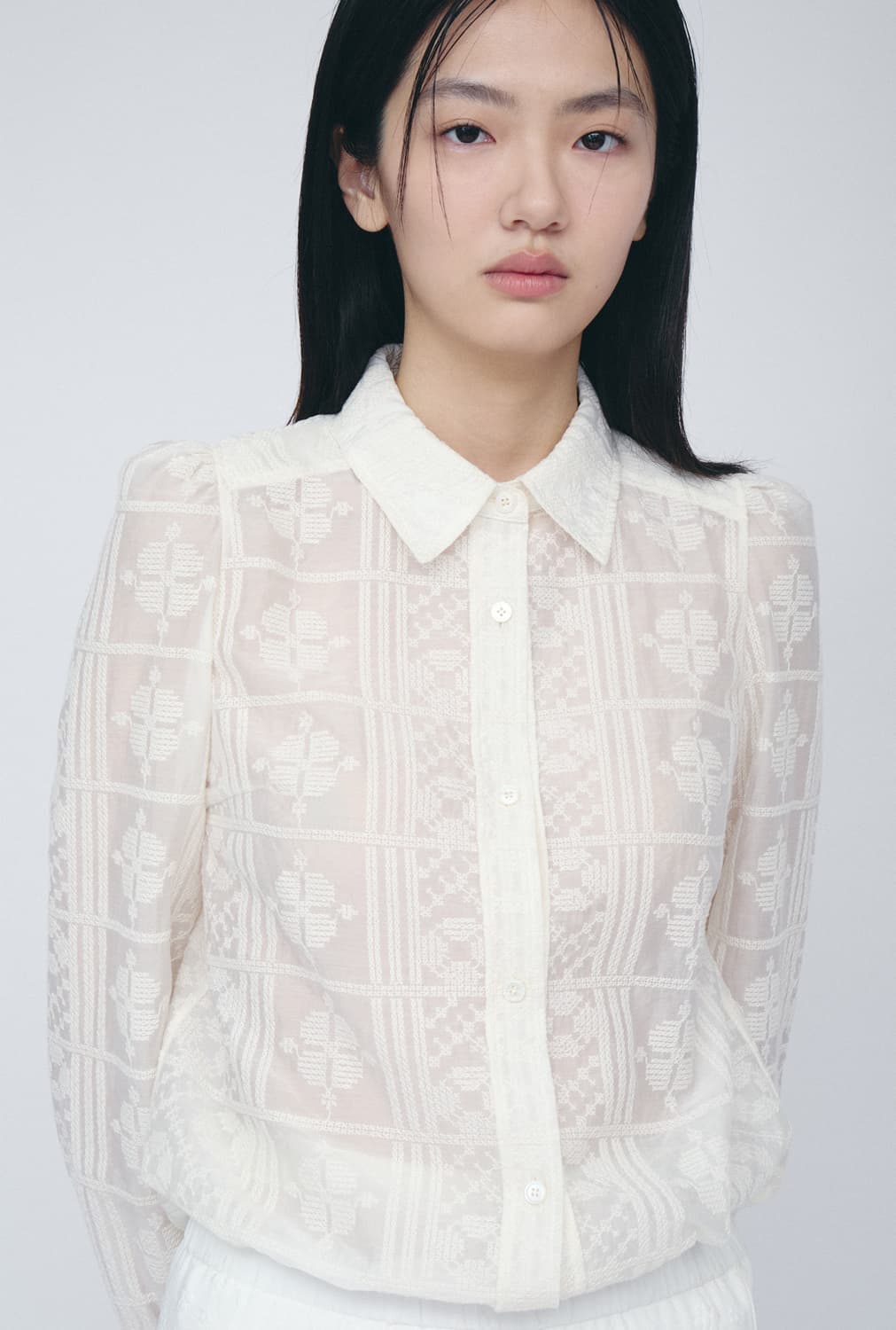Cosmoss puff lace shirt 상품이미지1