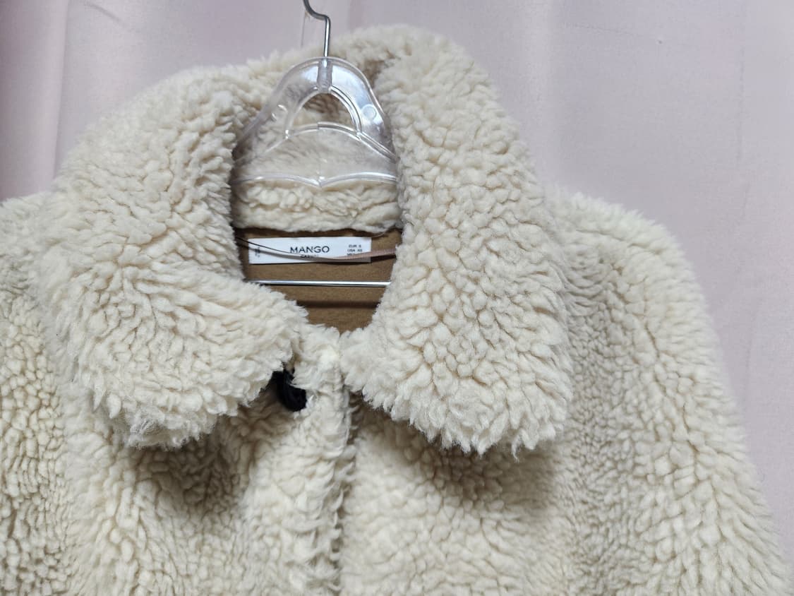 MANGO 망고 아이보리 뽀글이 자켓 상품이미지3