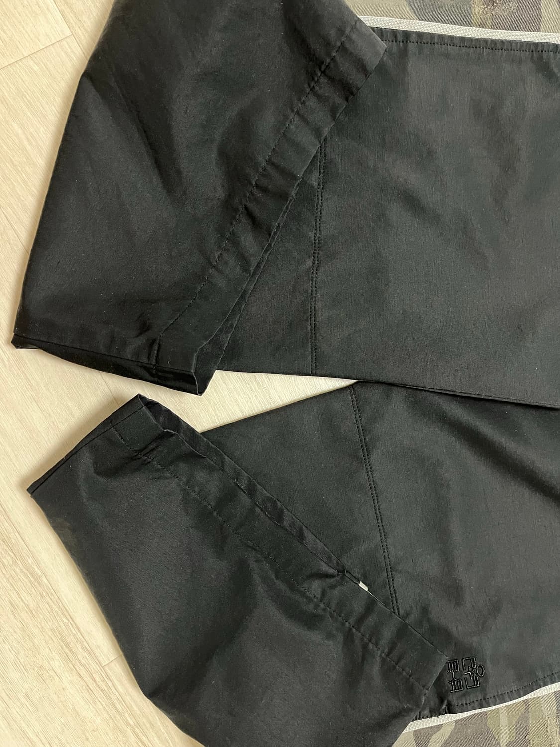 [1] 폴리테루 1011 나일론 트랙 팬츠 사이드 카모 블랙 상품이미지3