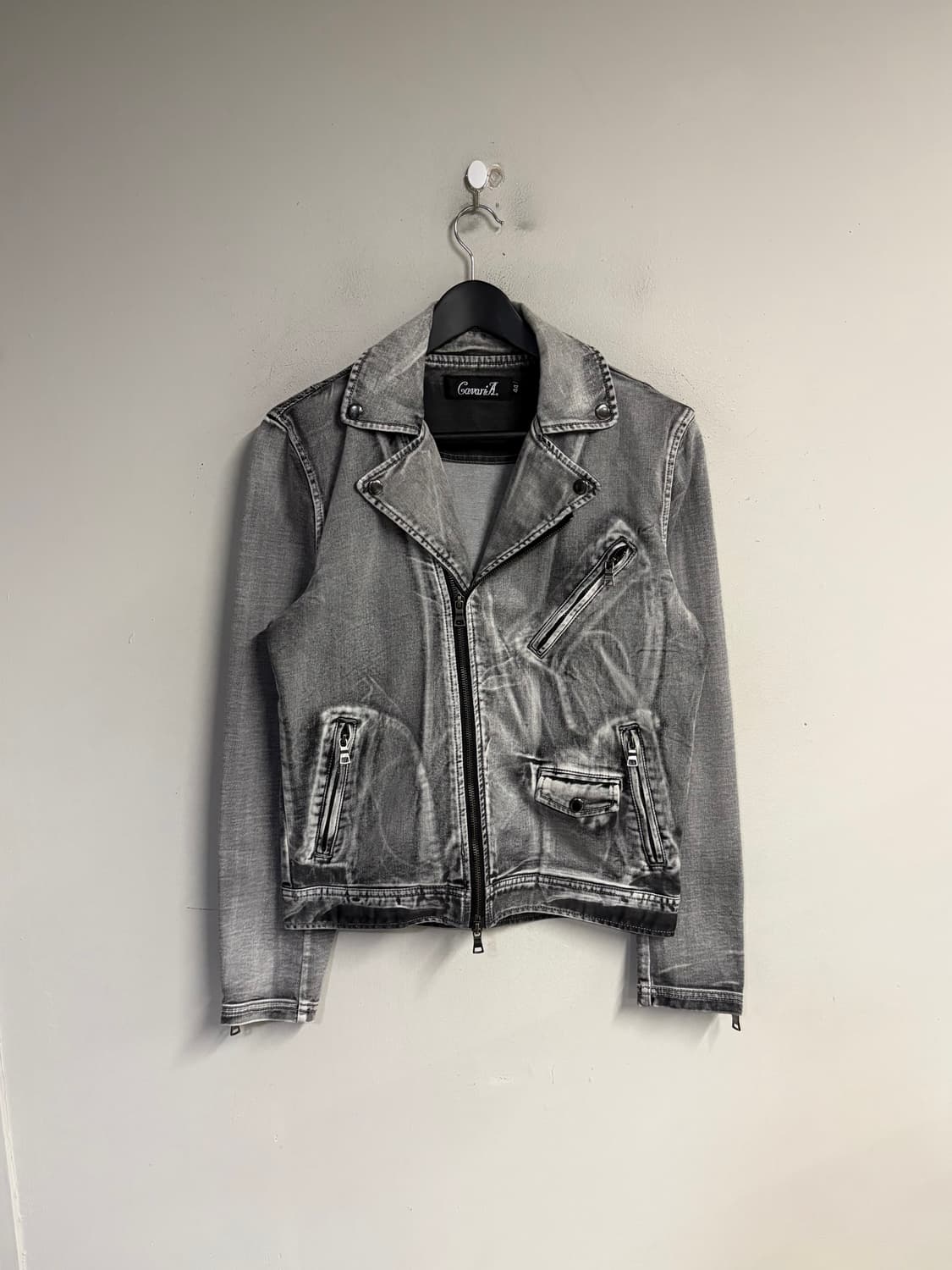 CAVARIA grey denim riders jacket  상품이미지2