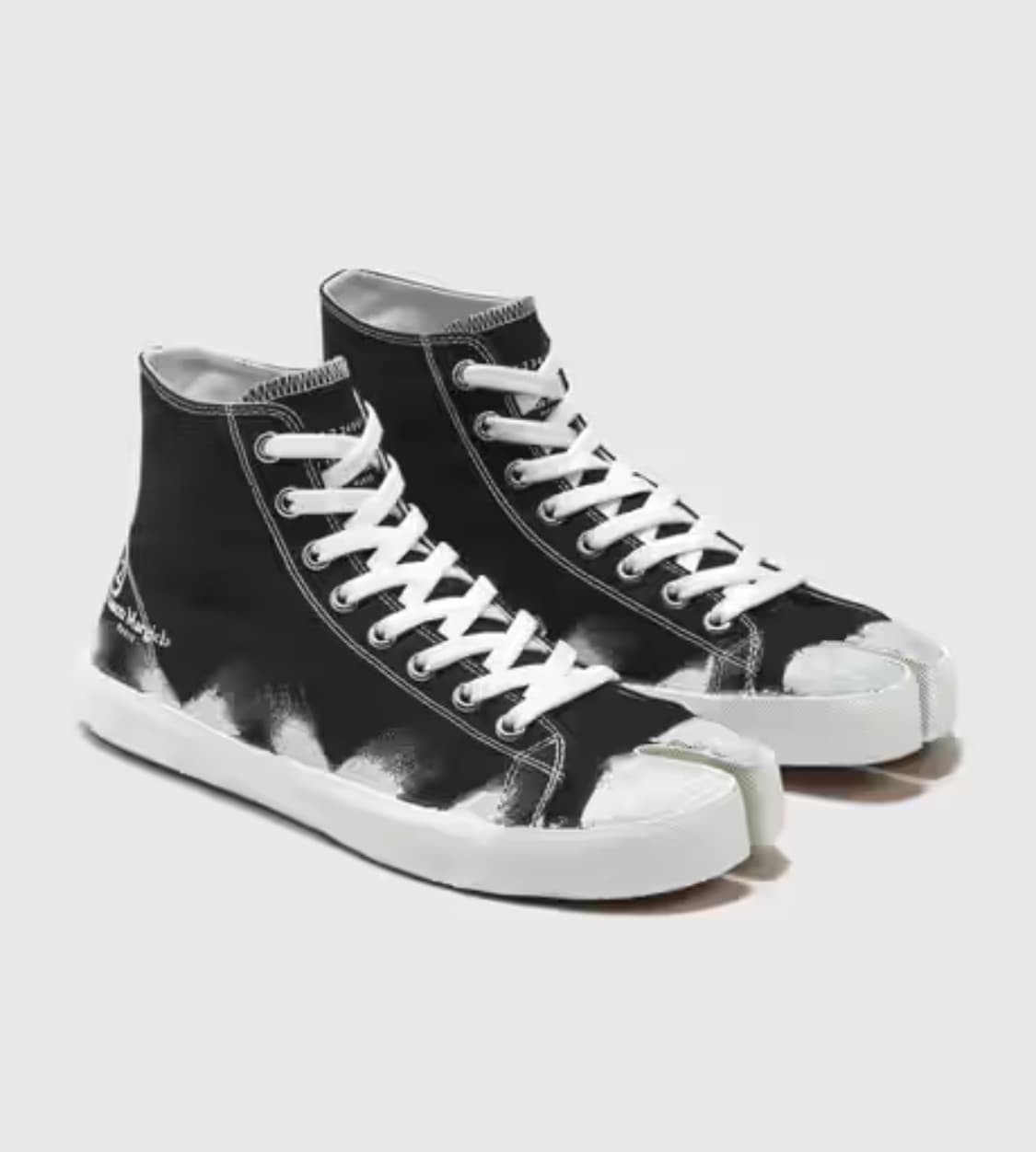 [44] 메종 마르지엘라 타비 페인팅 페인트 하이탑 스니커즈 블랙 상품이미지3