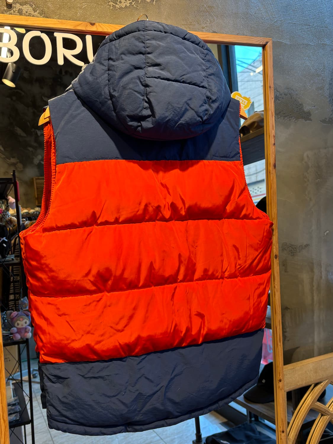 팬콧 오렌지 숏 패딩베스트 L 상품이미지7