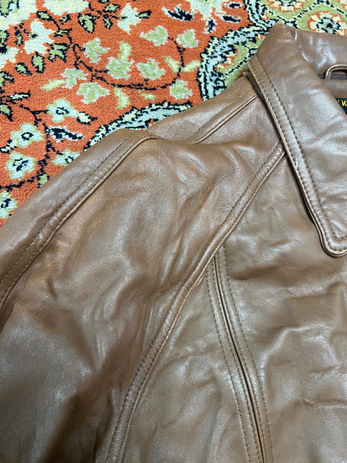 [L] W.S 브라운 리얼레더 램스킨 가죽자켓 상품이미지5