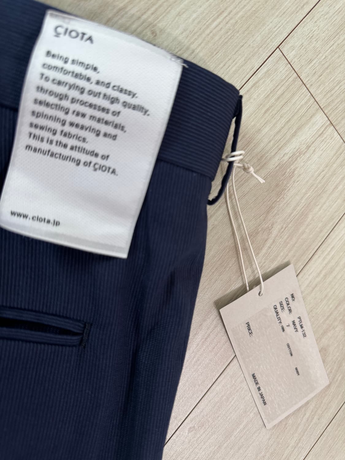 시오타 x 제이프레스 2플리츠 옥스포드 백 트라우저 7 (새상품) 상품이미지9