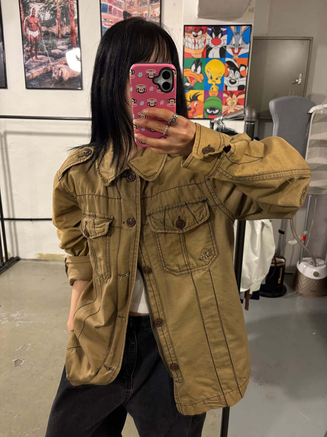 아베크롬비 워시드 면자켓  상품이미지1