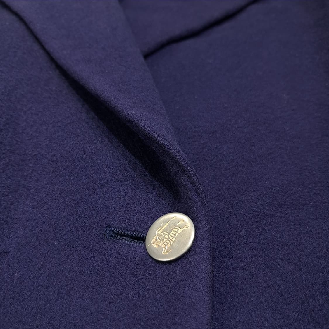 CL089 S/M 버버리 일본판 울 캐시미어 블렌드 더블 코트 상품이미지3