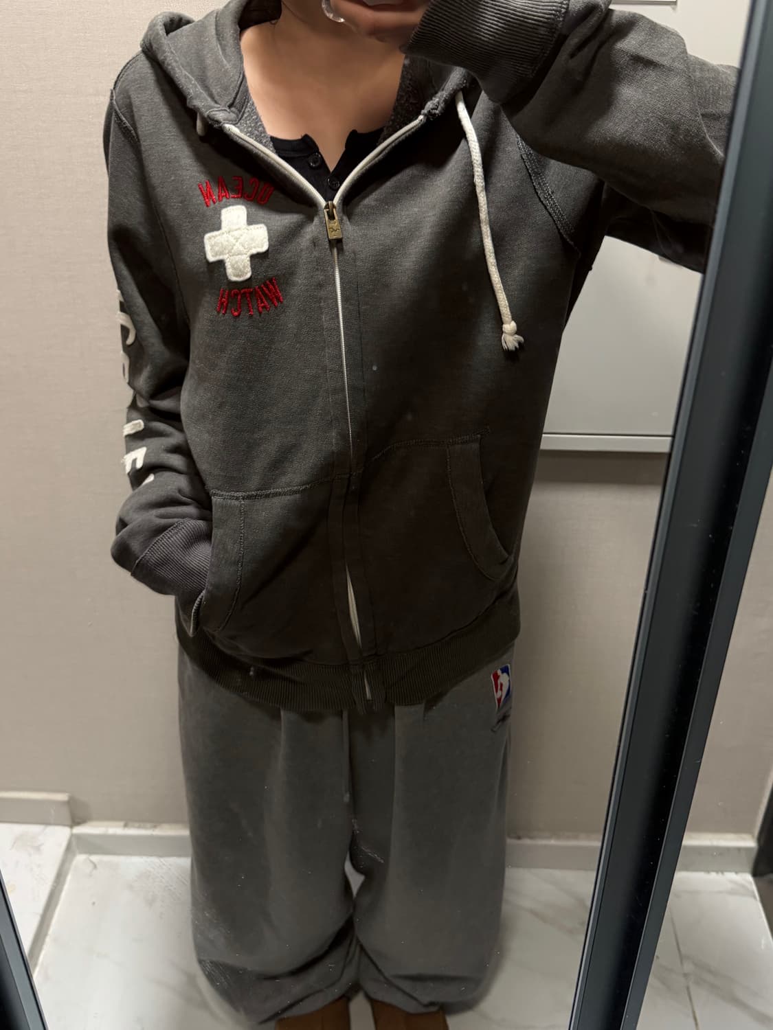 홀리스터 그레이 후드집업 xl 상품이미지1