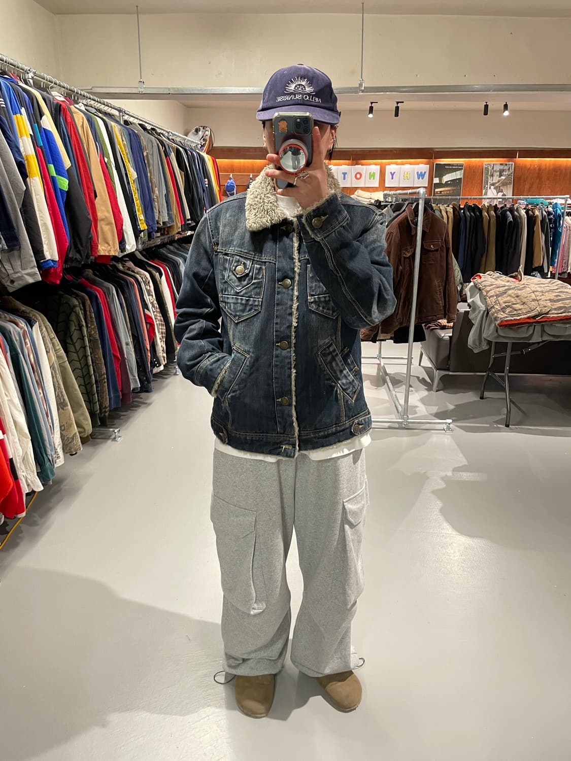 빈티지 데님 쉐르파 자켓   상품이미지4