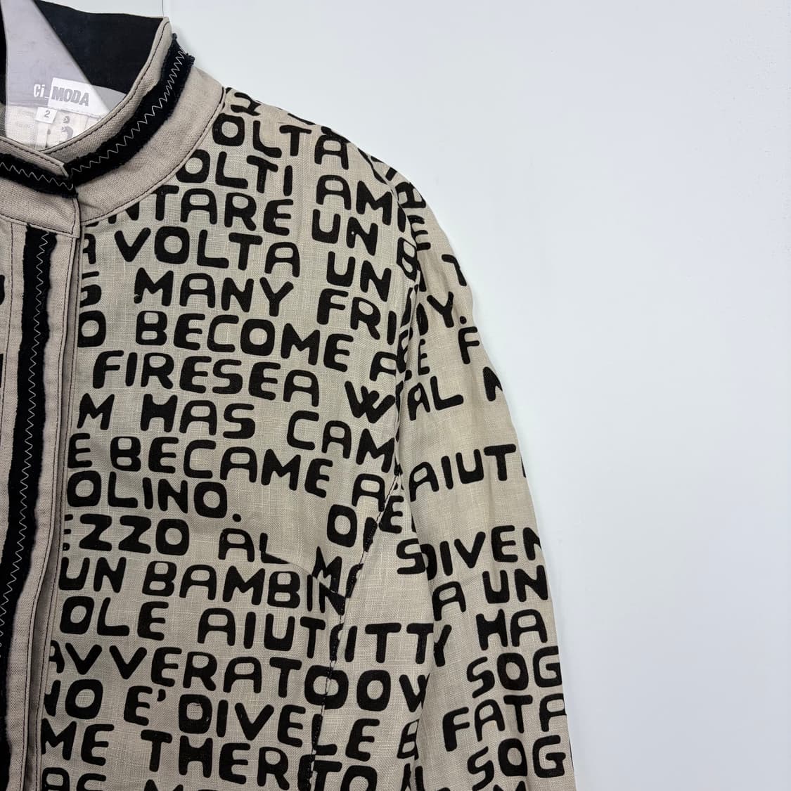 데드스탁 Ci moda 빈티지 레터링 패턴 자켓 상품이미지3