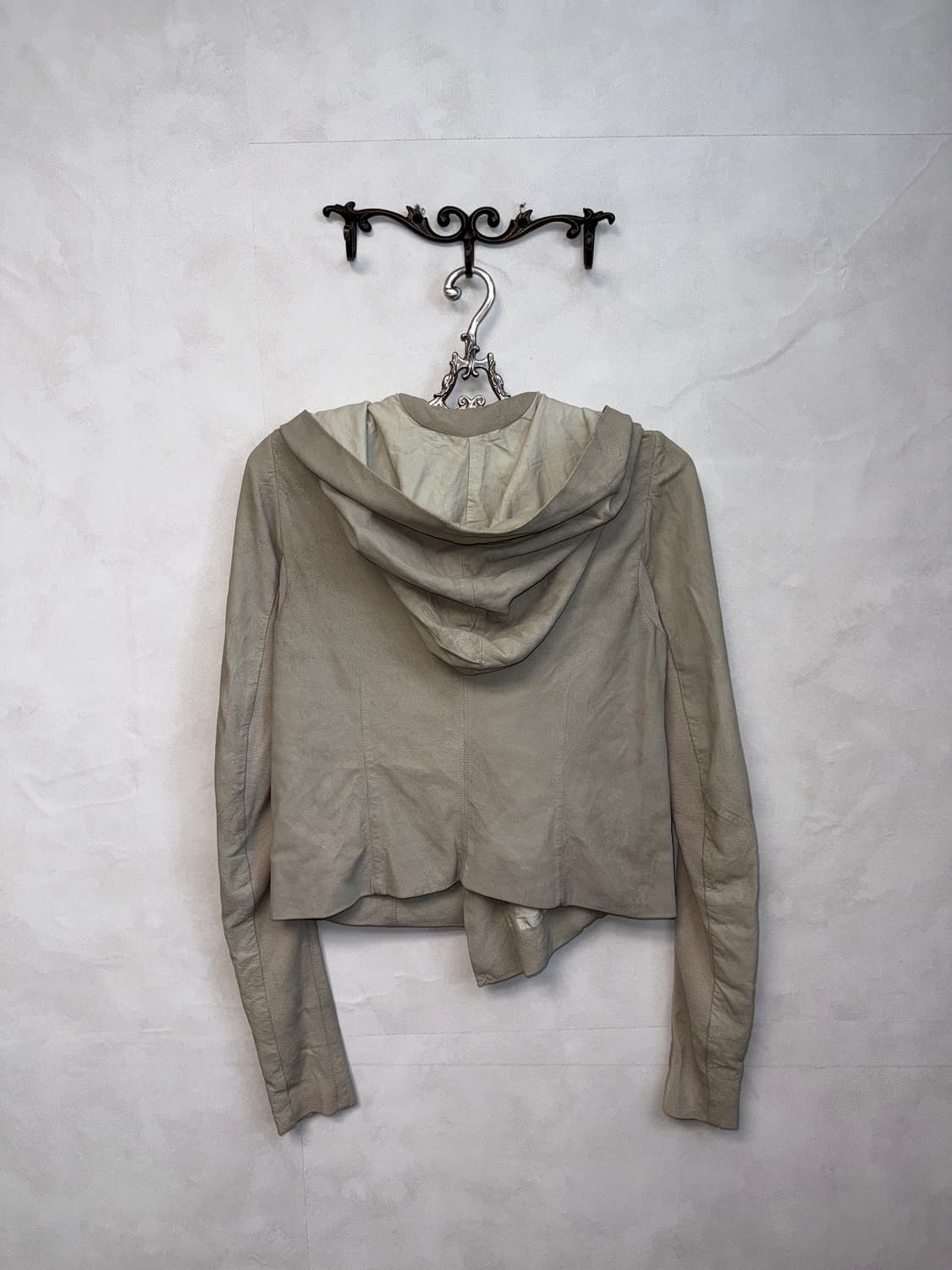 Rick Owens lamb skin draped over hood jk 상품이미지4