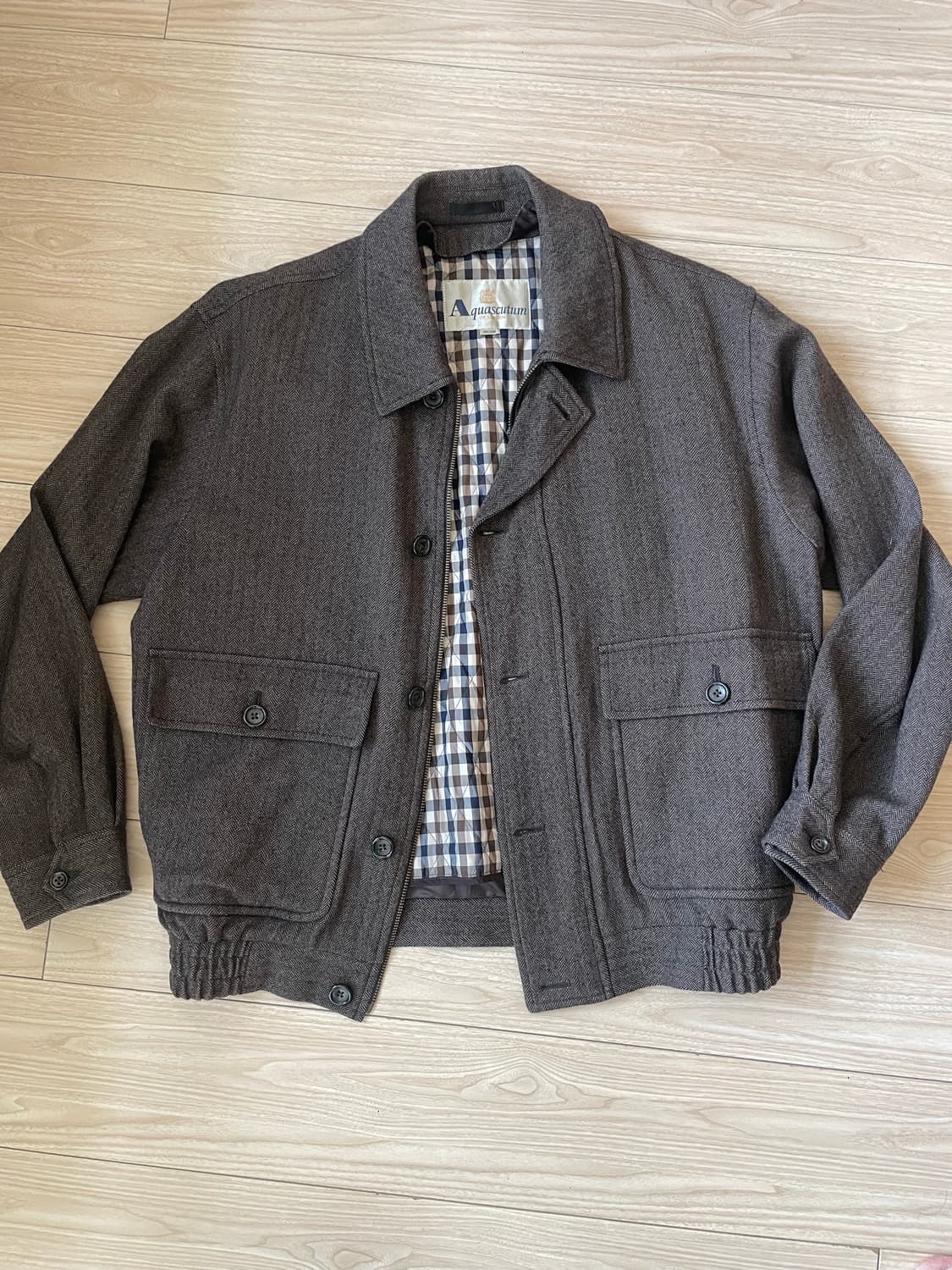 아쿠아스큐텀 헤링본 울 블루종 / 마가렛호웰 상품이미지1