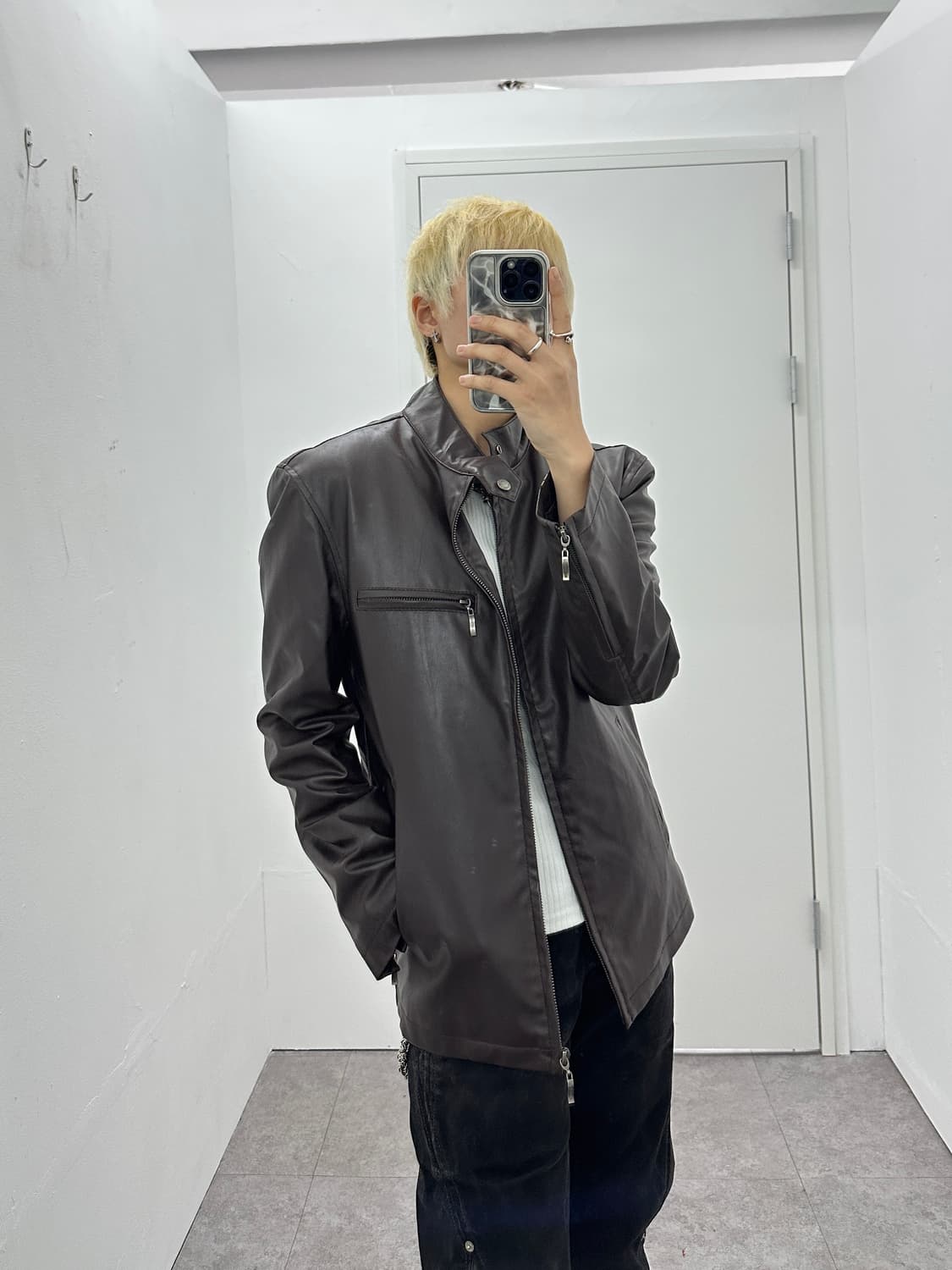 Poldon classic brown leather jacket 상품이미지1