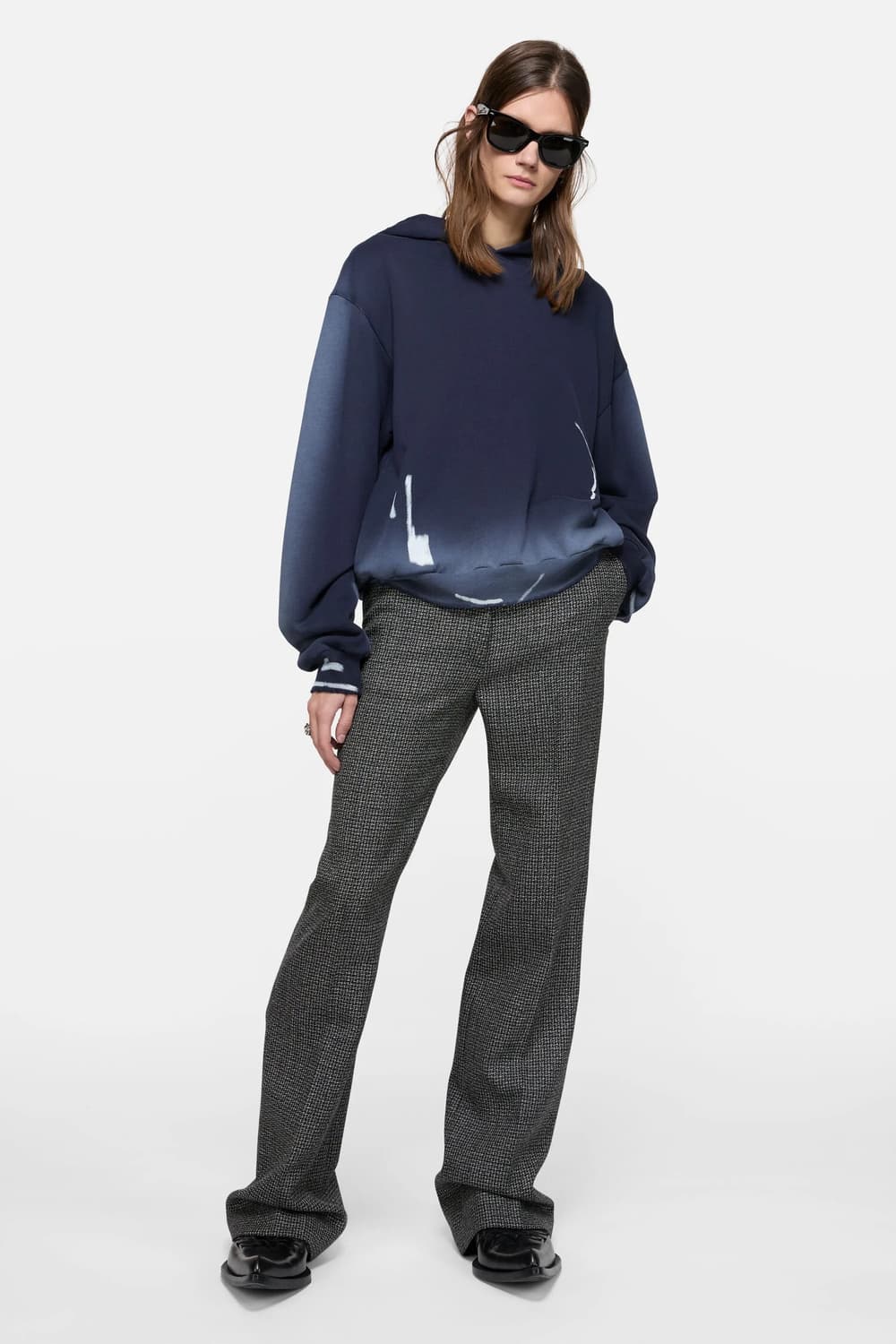 [L]아크네스튜디오 26ss 보우 워싱 후드티/네이비 블루 상품이미지4