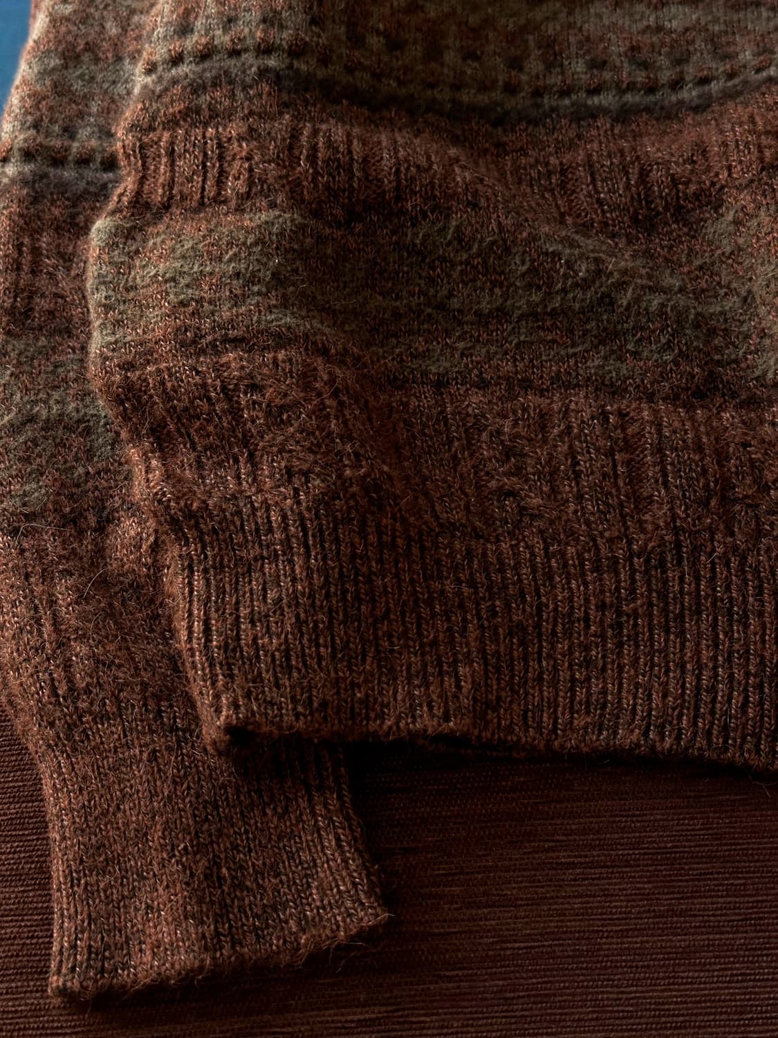 Alpaca wool blend pattern knit P/O 상품이미지4