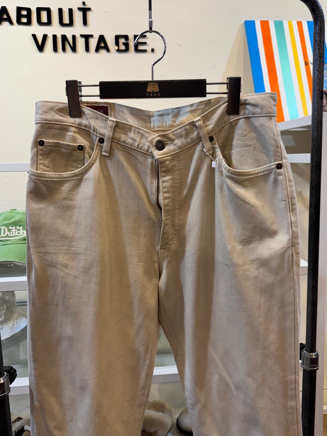 에드윈 703 데님 코튼팬츠 크림 34in 상품이미지5