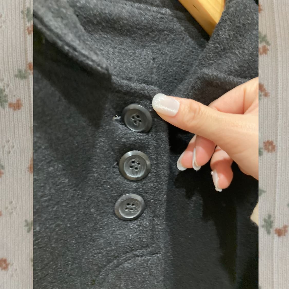 빈티지 블랙 코트 상품이미지4