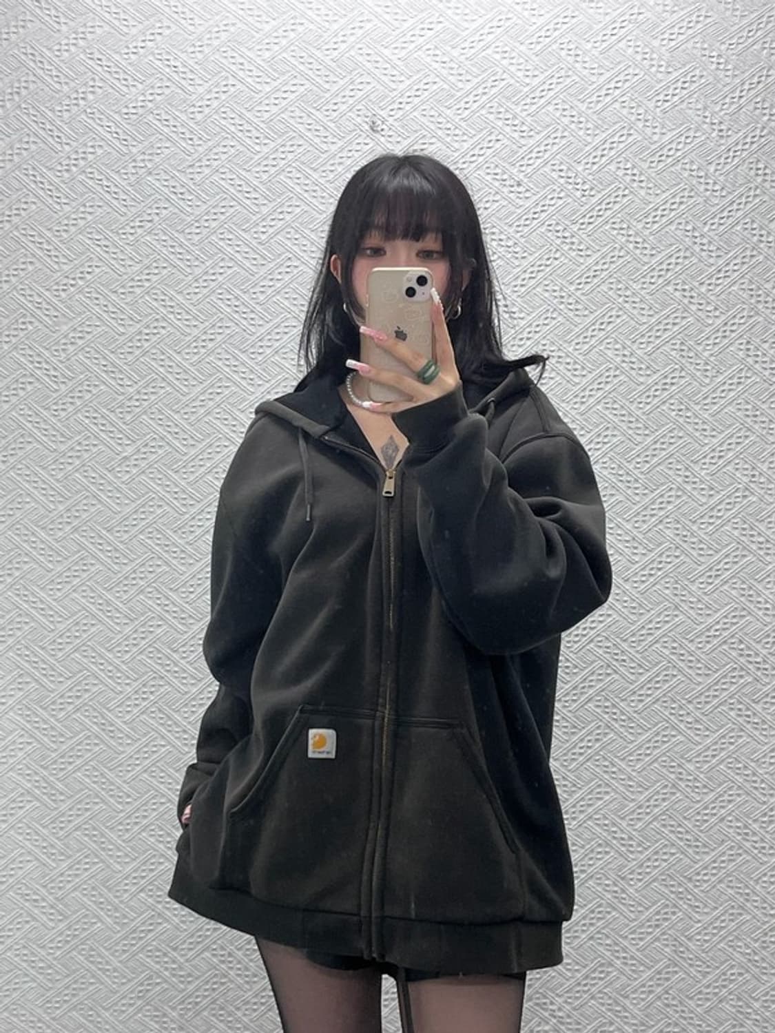 칼하트 빈티지 캐주얼 오버핏 레인디펜더 써멀 후드집업 L C12423 상품이미지2