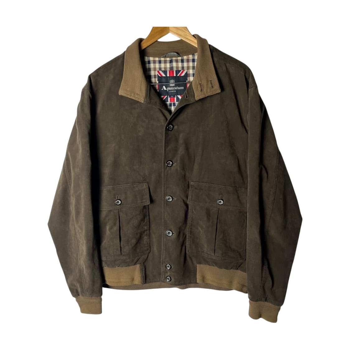 [Aquascutum] 아쿠아스큐텀 스웨이드 헤링턴자켓 상품이미지1