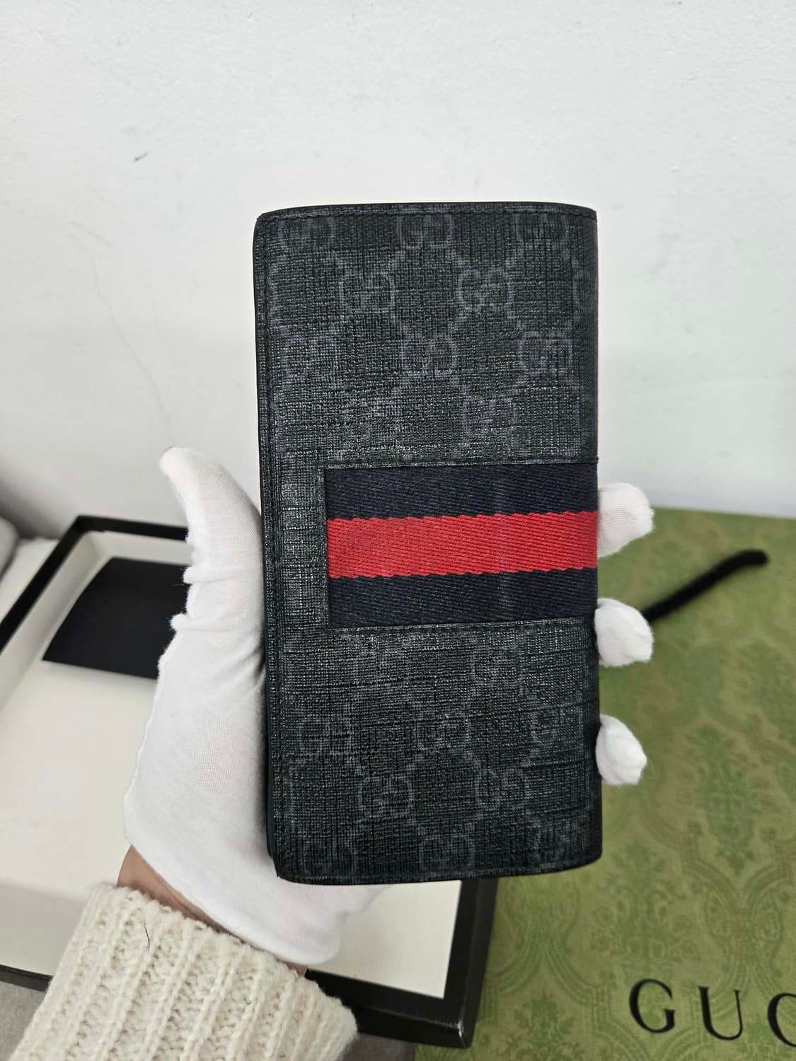 [정품 보증서] 구찌 웹삼선 장지갑 상품이미지5