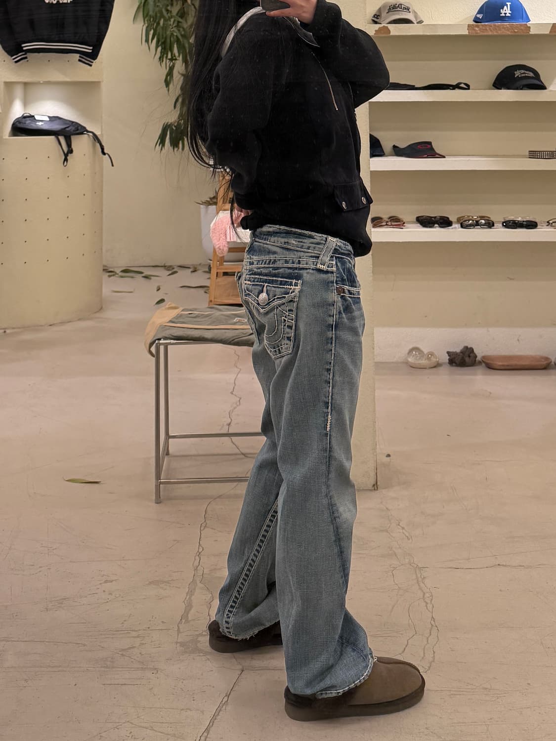 트루릴리전 플랩 포켓 워시드 데님 U499 상품이미지2