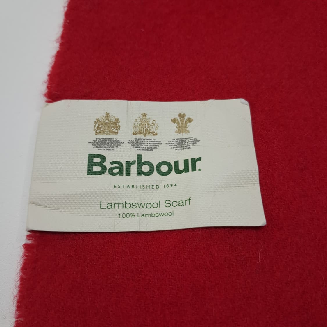 MX499 바버 램스울 로고 자수 레드 머플러 목도리 상품이미지5