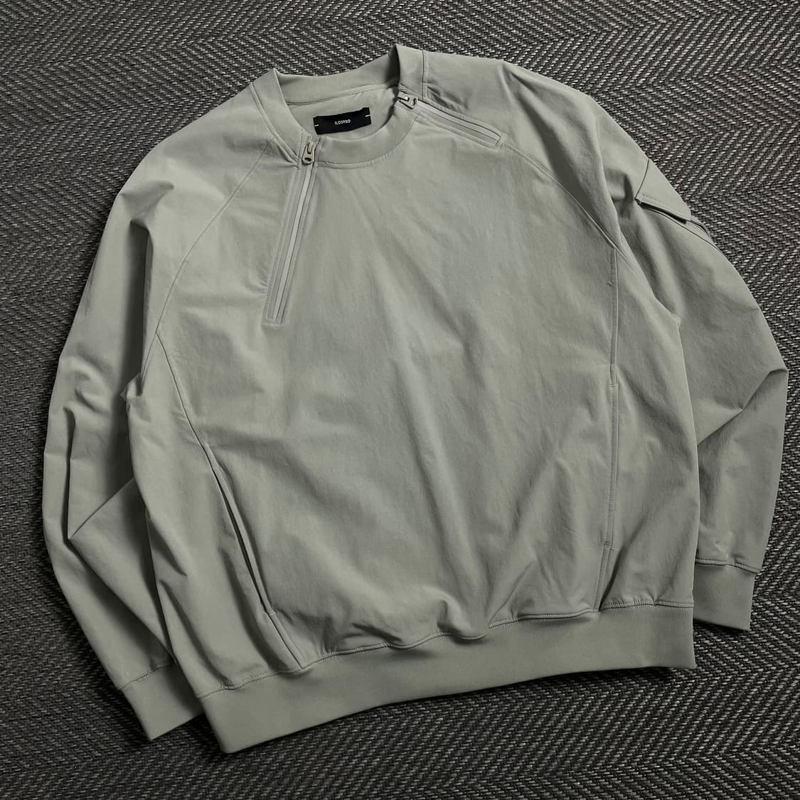 일코르소 사이즈 집업 나일론 디테일 테크 탑 y 4355 상품이미지1