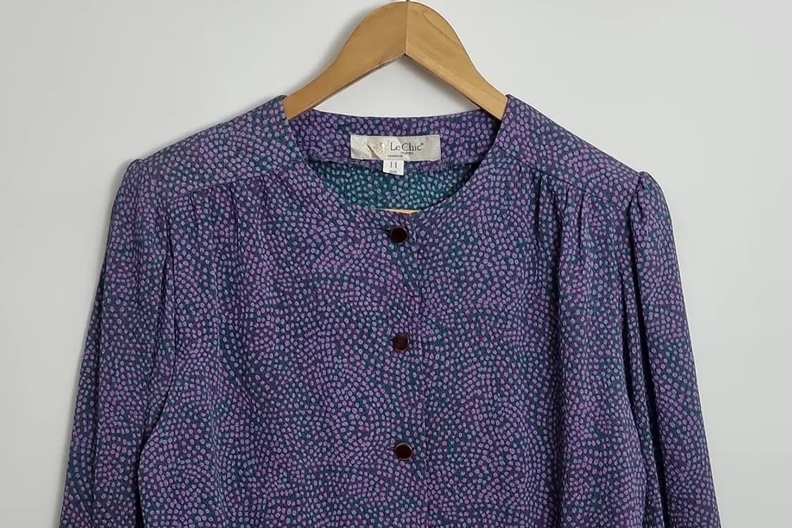 LE CHIC 퍼플 레트로 블라우스  상품이미지3