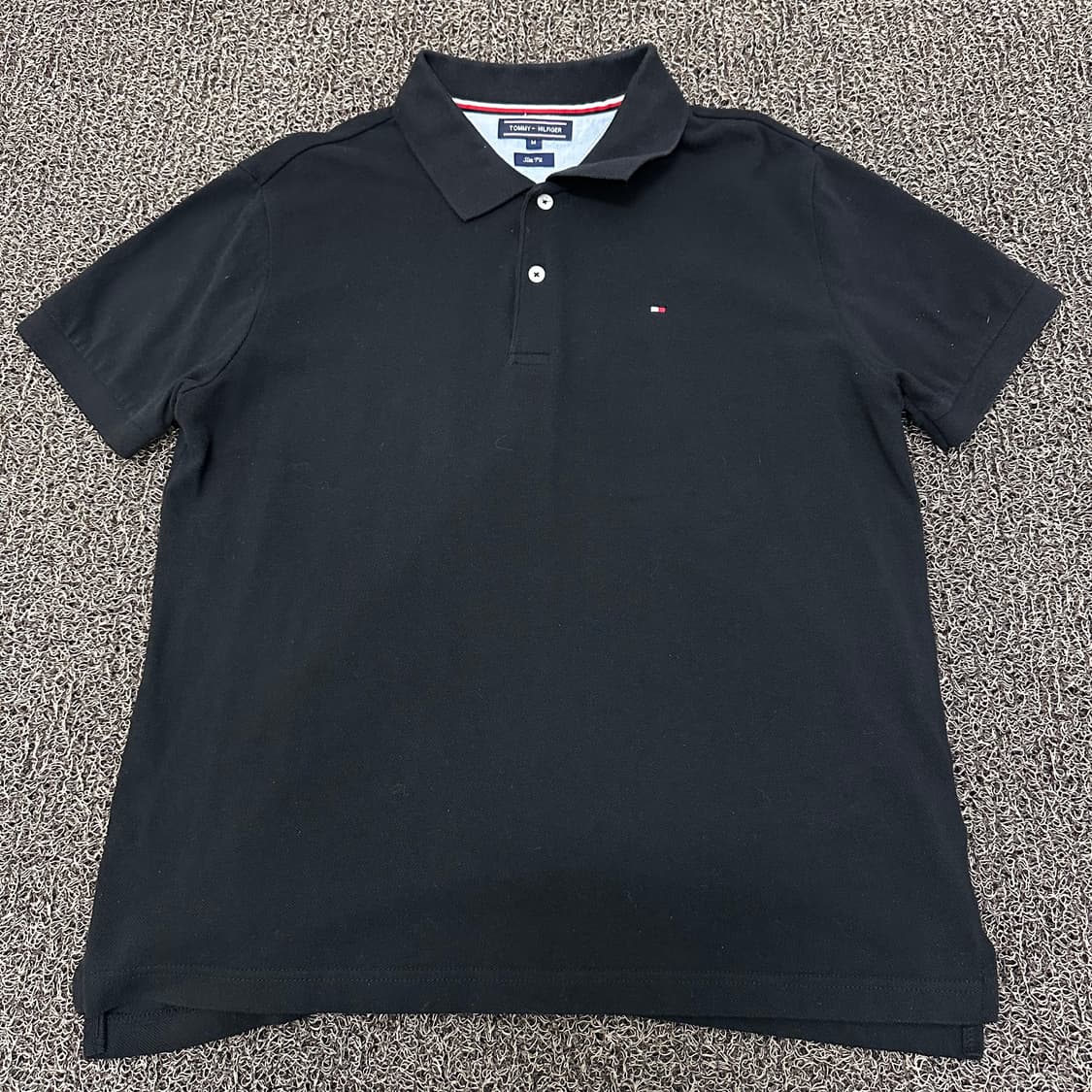 타미힐피거 카라티 반팔티셔츠 블랙 M 상품이미지1
