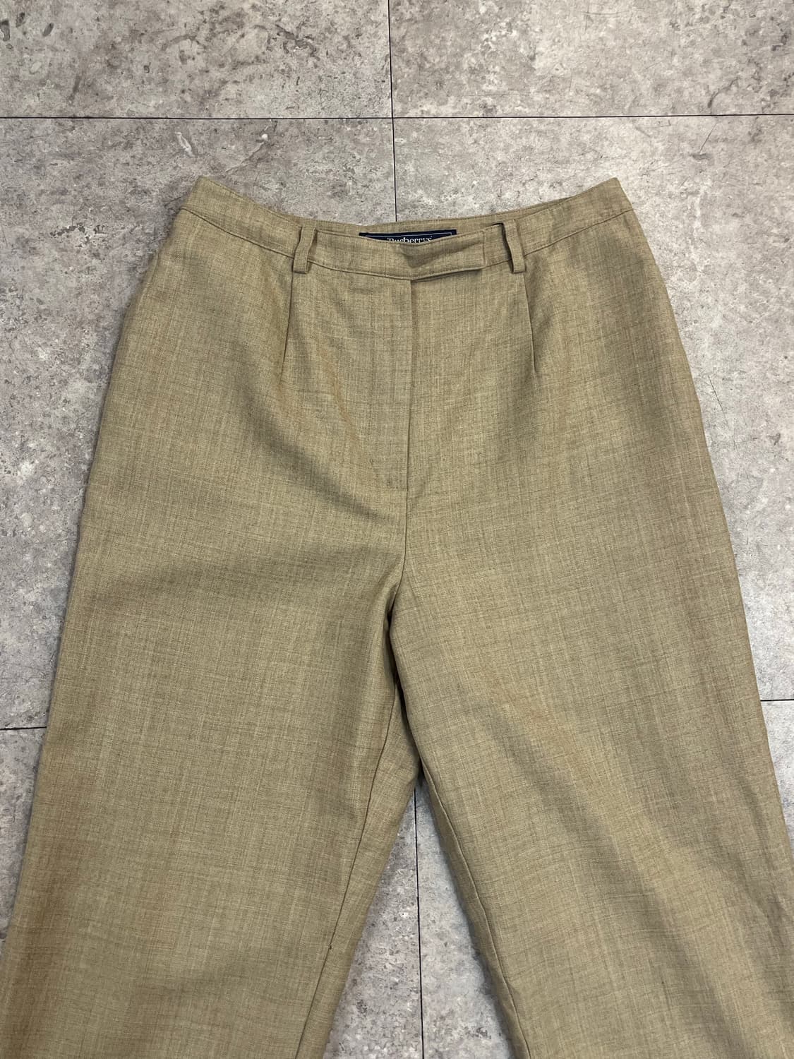 버버리 울 팬츠 베이지 40 #csz3652 상품이미지4