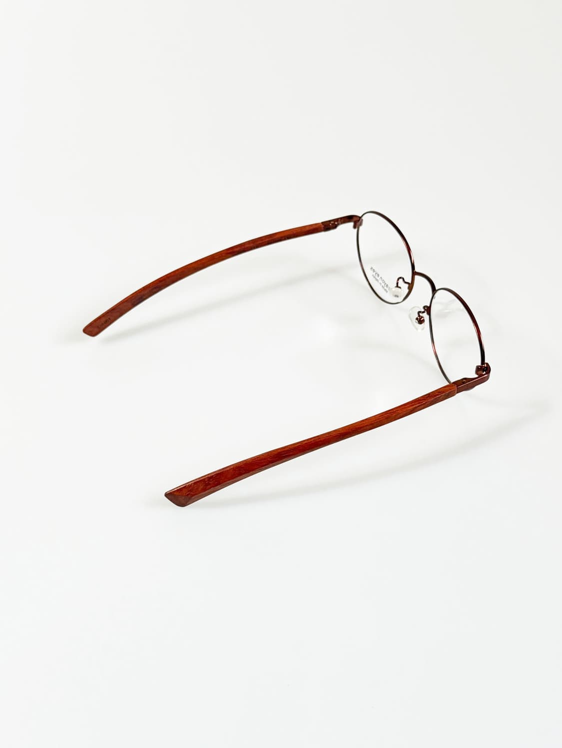 일본제 CRAYON EYES 우드템플 슬림 라운드 빈티지 안경 상품이미지5
