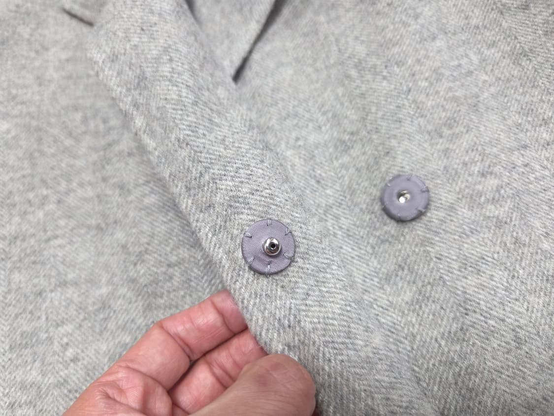 닐바이피(NILBY P) 램스울 캐시 핸드메이드 하프코트 프리사이즈 상품이미지8