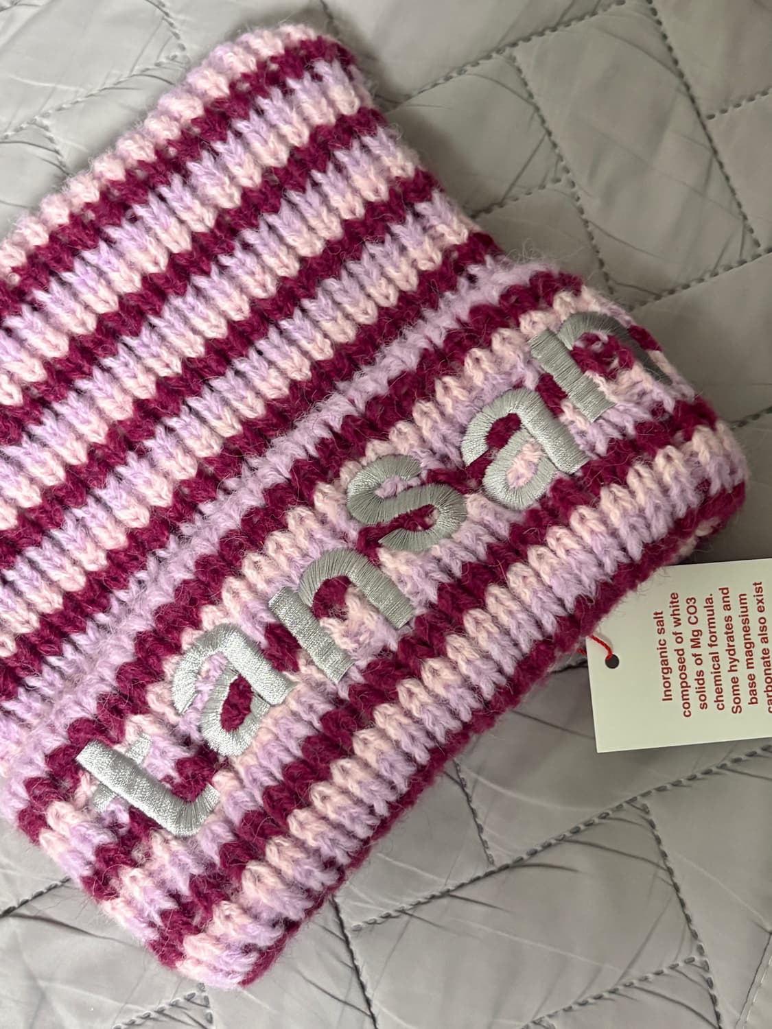 탄산마그네슘 로고 캣비니 핑크 스트라이프 상품이미지3