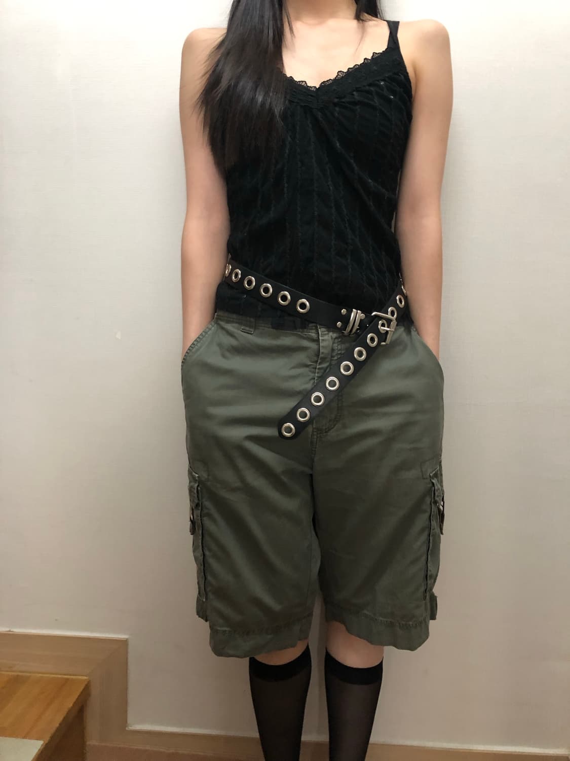 빈티지 블랙 스팽글 슬리브리스 상품이미지3