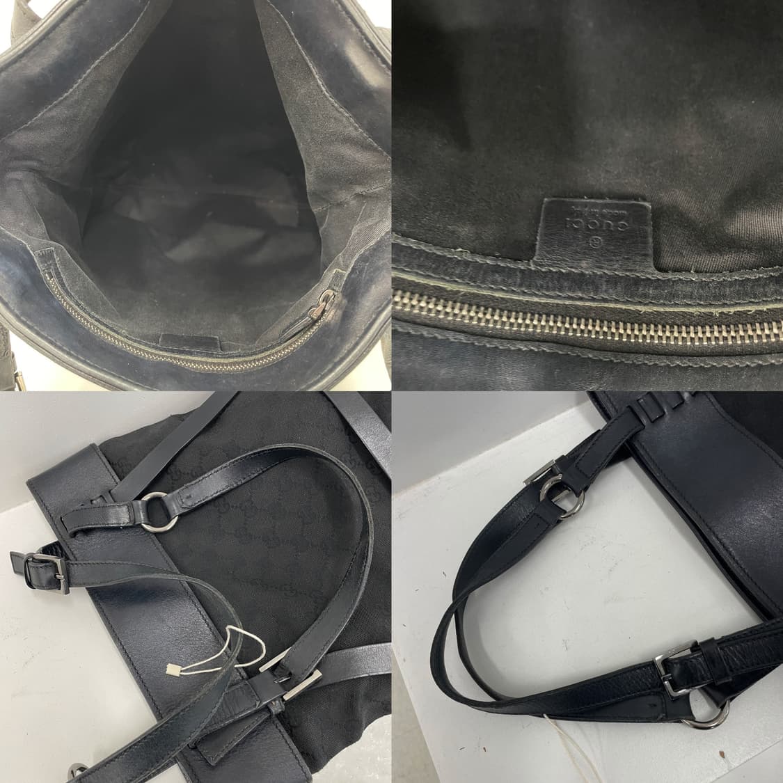 구찌 GG 로고 블랙 피어싱 토트 숄더백 상품이미지10