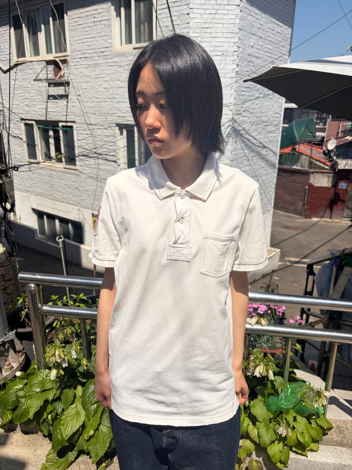 Tommy Hilfiger 79 백패치 퀼팅 카라 반팔 티셔츠 L 상품이미지3