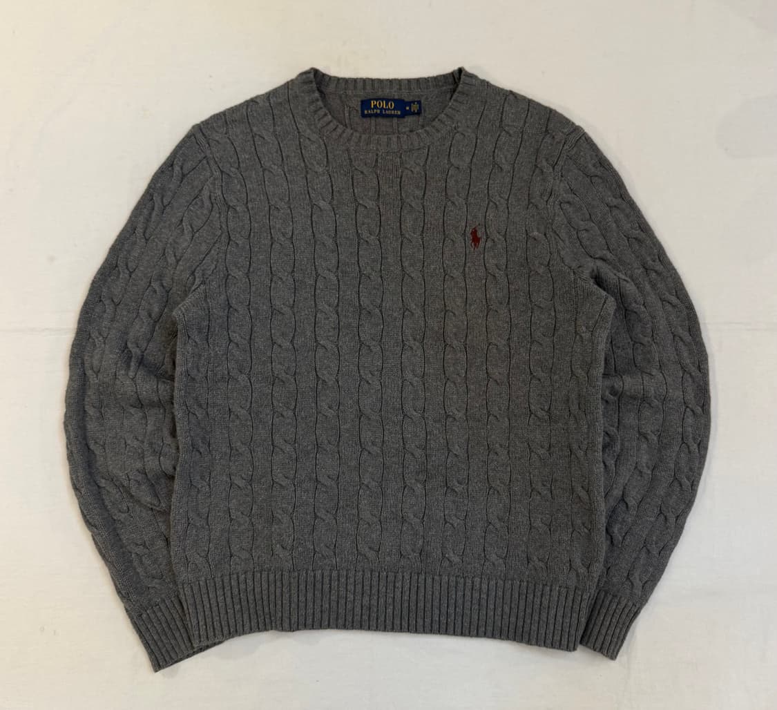 폴로 랄프로렌 꽈배기 케이블 니트 딥 그레이 상품이미지1