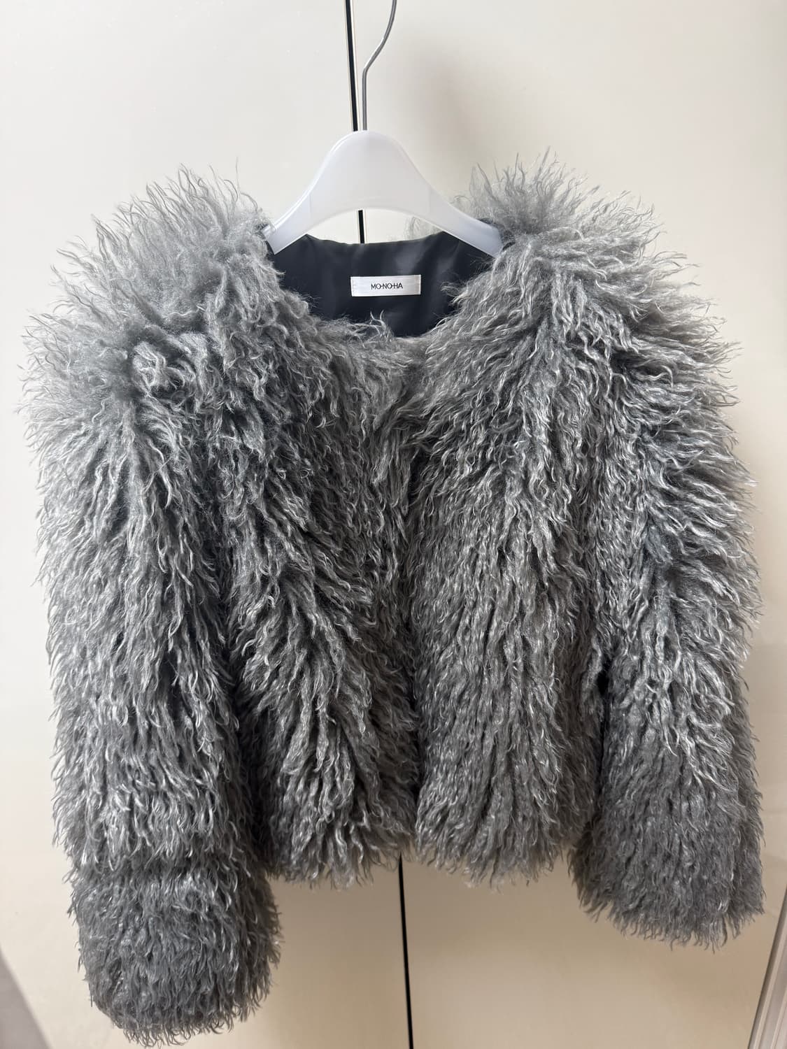 모노하 컬리 숏자켓 그레이 상품이미지4
