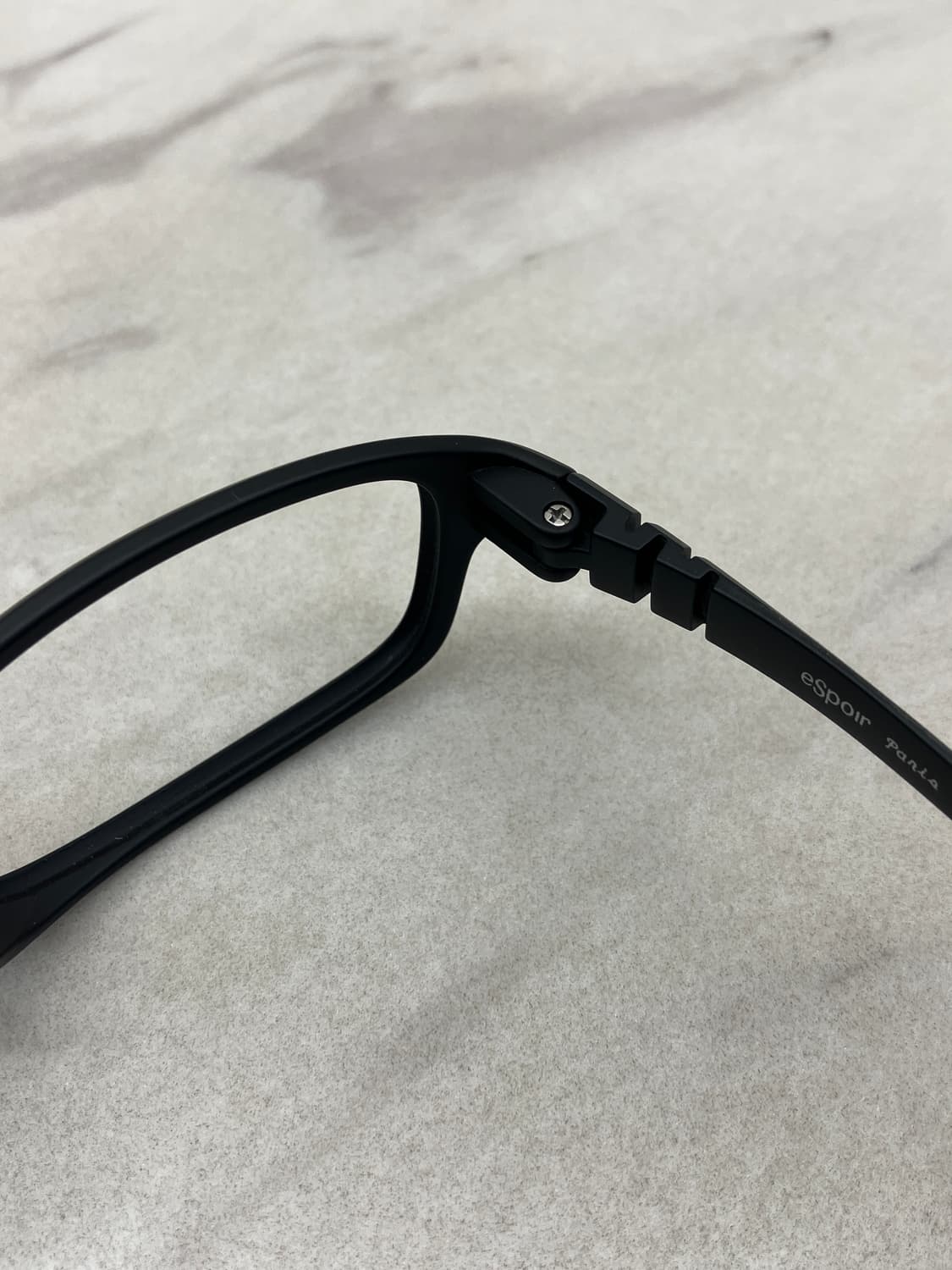 에스쁘아 Espoir 매트 블랙 소프트 스퀘어 뿔테 안경 상품이미지3