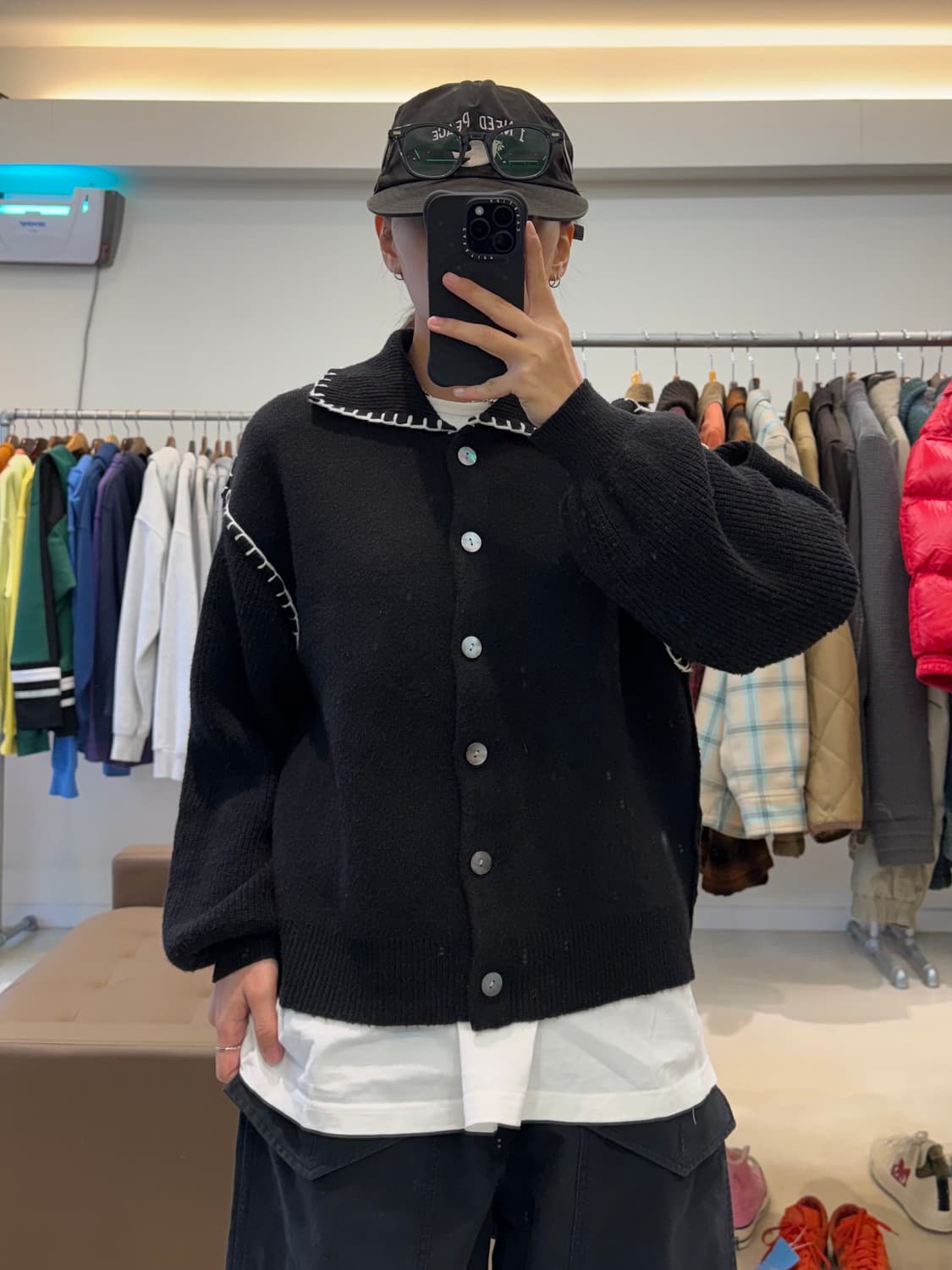 HARE 스티치 니트 가디건 상품이미지7