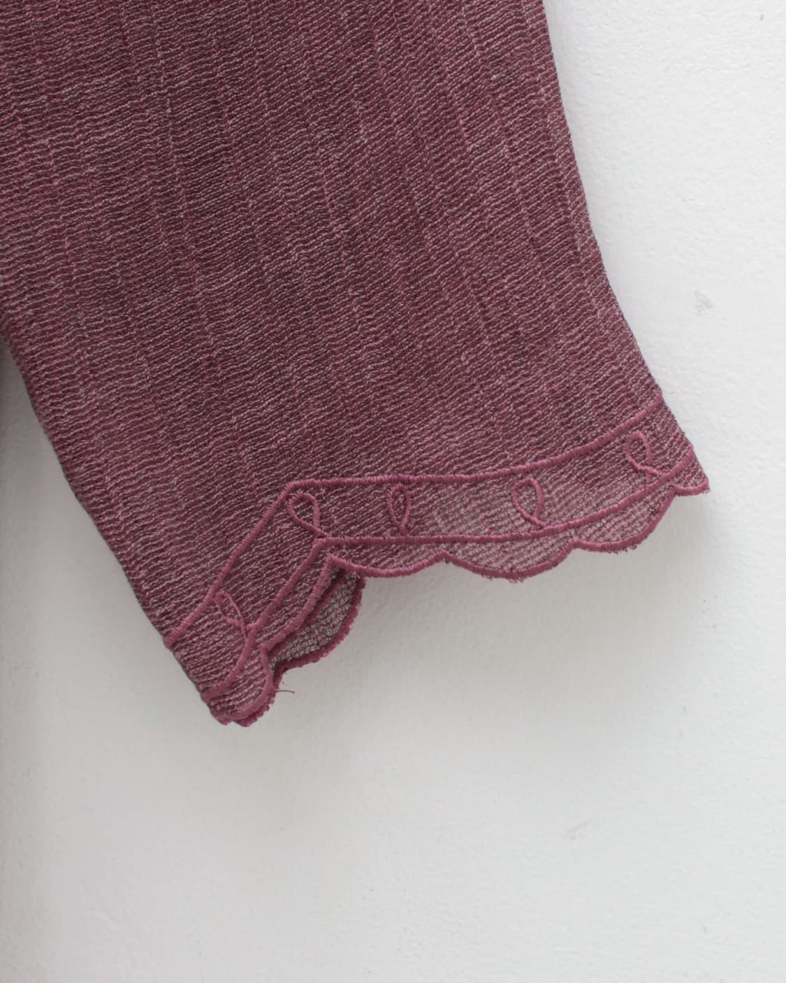 일본 빈티지 플라워 펀칭 자수 나시 블라우스 세트 상품이미지7