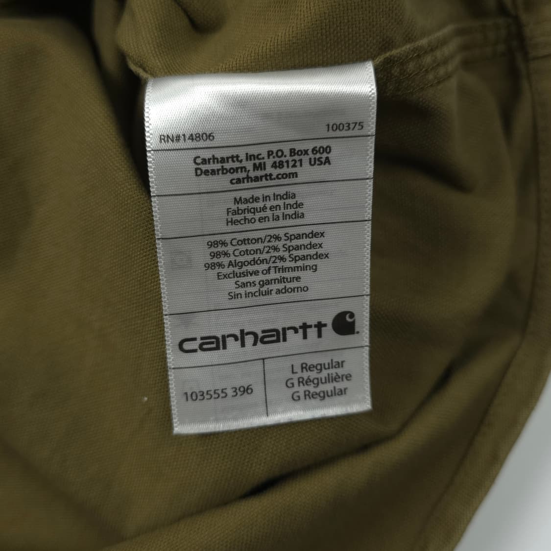 칼하트 릴렉스드핏 반팔 워크셔츠 브라운 (L) 상품이미지5