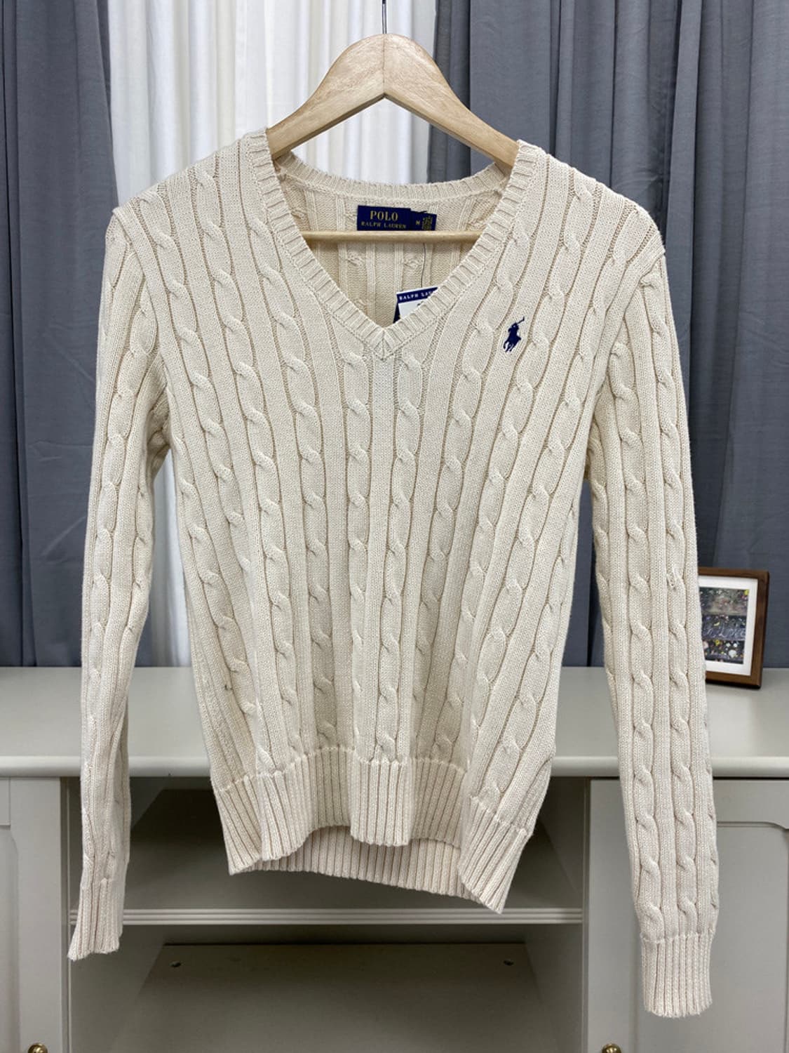 폴로랄프로렌 케이블 브이넥니트 상품이미지1