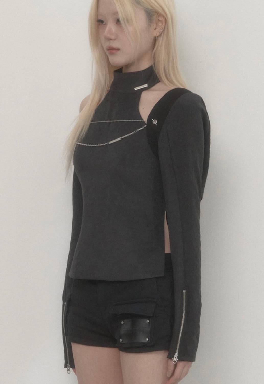 에트오소메 On-Off Chain Bolero Cardigan 상품이미지2