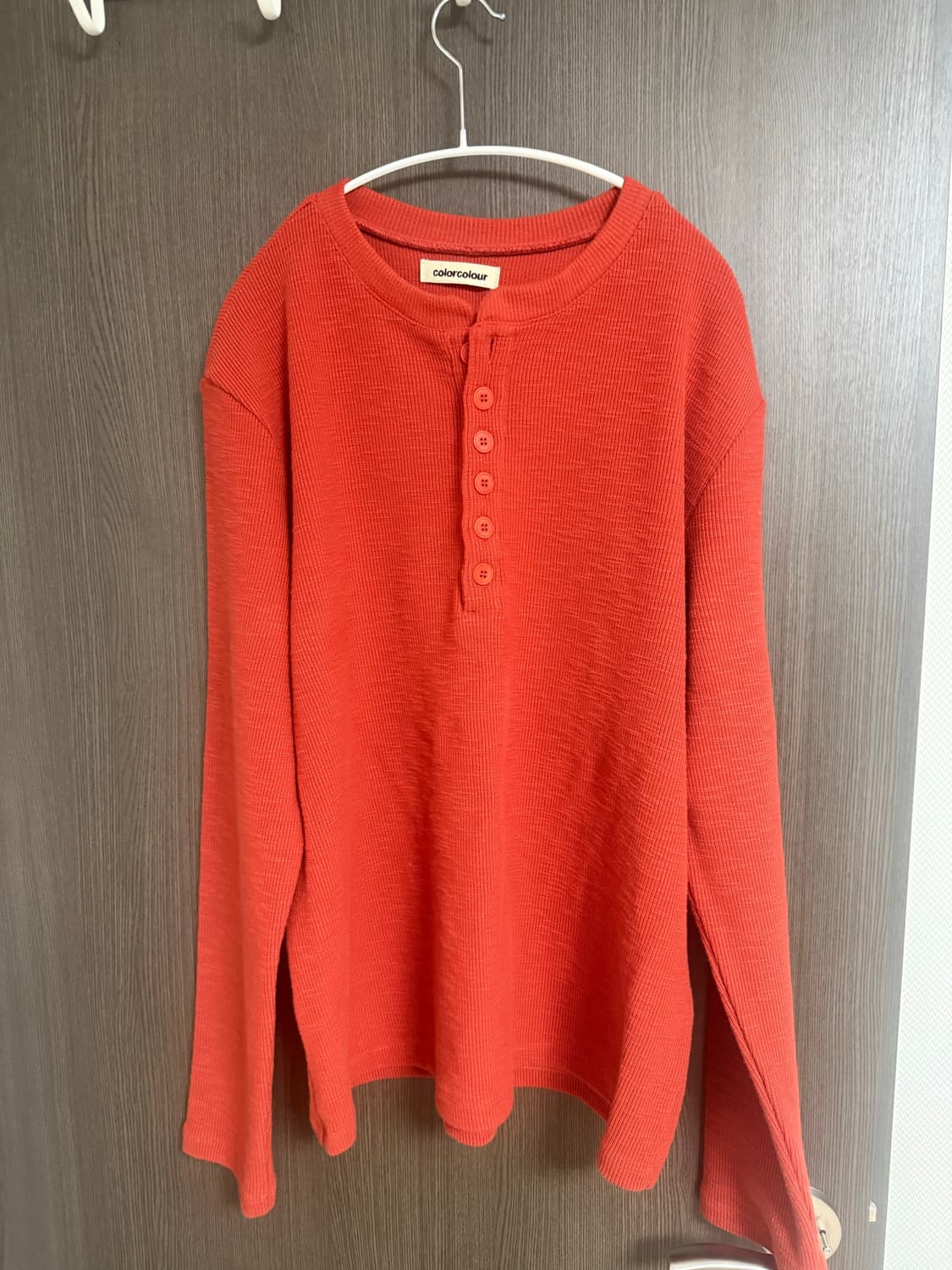 컬러컬러 버튼 헨리넥 (2사이즈) 상품이미지3