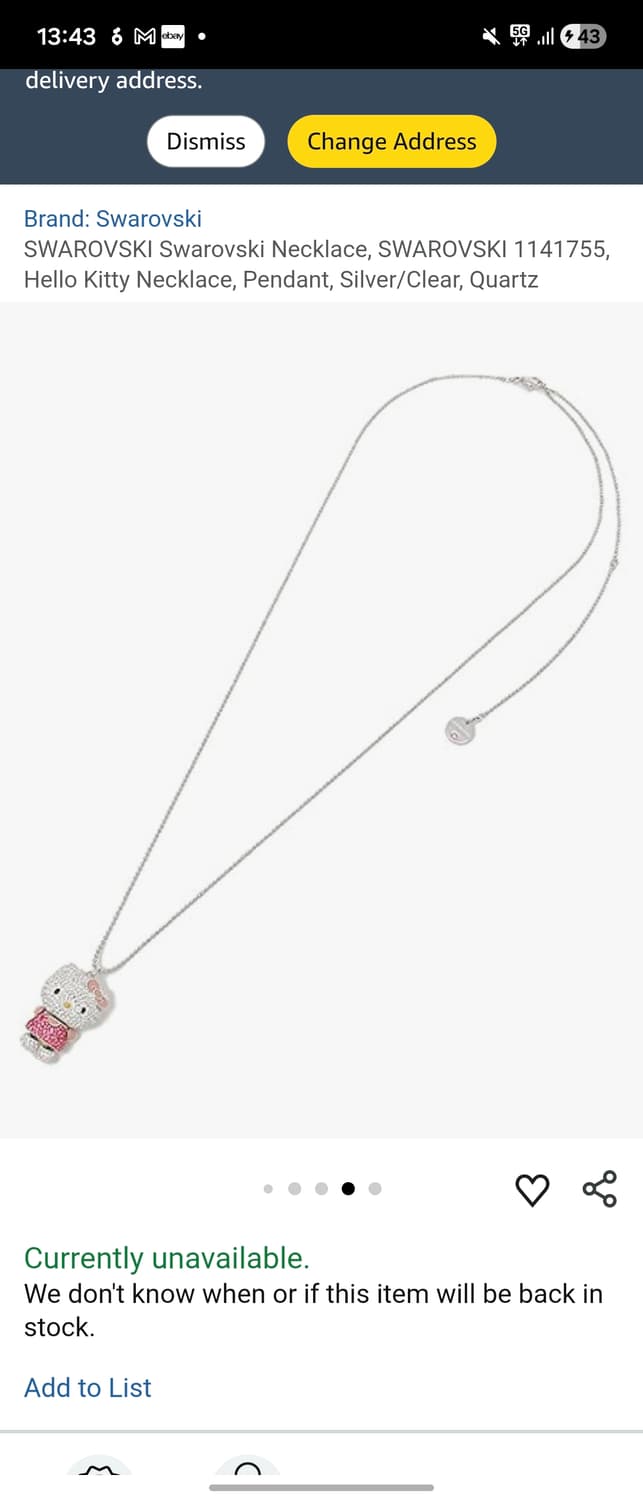 헬로키티 스와로브스키 한정판 목걸이 상품이미지8