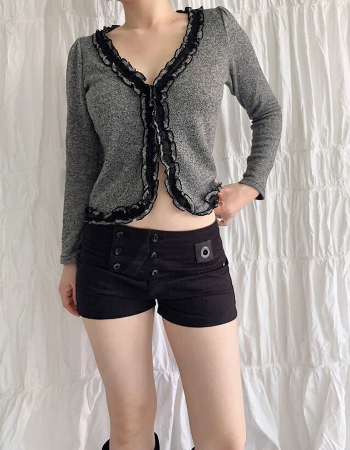 lace trim cardigan 상품이미지3