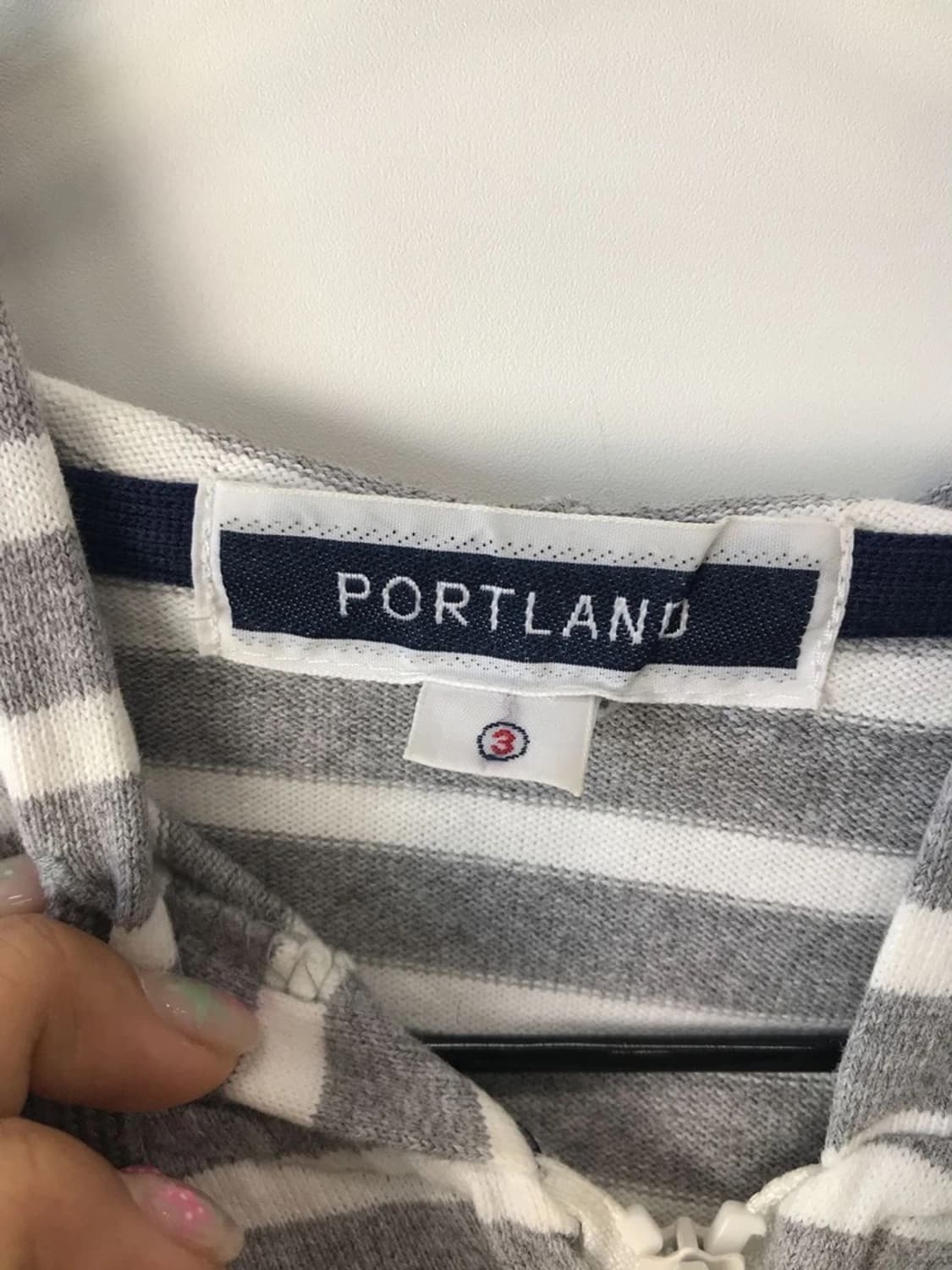 PORTLAND Anchor Stripe Zip Hoodie 상품이미지5
